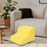 Maxbell Dog Stairs Pet Steps Non Slip Compact Comfortable Soft for High Bed Climbing 2 step yellow
