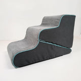 Maxbell Pet Dog Stairs 3 Steps 2 in 1 Washable Transformable Anti Slip for Sofa Cats