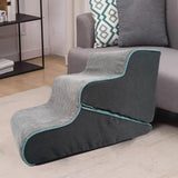 Maxbell Pet Dog Stairs 3 Steps 2 in 1 Washable Transformable Anti Slip for Sofa Cats
