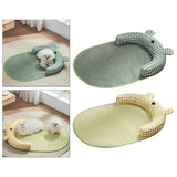 Maxbell Cat Cooling Mat Puppy Nest Comfortable Cute Summer Bed for Puppy Indoor Cats Green