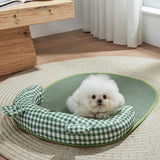 Maxbell Cat Cooling Mat Puppy Nest Comfortable Cute Summer Bed for Puppy Indoor Cats Green
