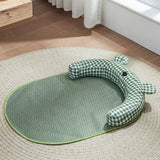 Maxbell Cat Cooling Mat Puppy Nest Comfortable Cute Summer Bed for Puppy Indoor Cats Green