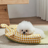 Maxbell Cat Cooling Mat Puppy Nest Comfortable Cute Summer Bed for Puppy Indoor Cats Yellow