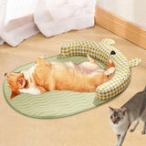 Maxbell Cat Cooling Mat Puppy Nest Comfortable Cute Summer Bed for Puppy Indoor Cats Yellow