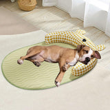 Maxbell Cat Cooling Mat Puppy Nest Comfortable Cute Summer Bed for Puppy Indoor Cats Yellow