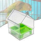 Maxbell Bird Feeder Feeding Bathing Hanging Bird Bath for Lovebird Finches Parakeets