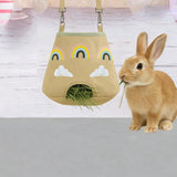Maxbell Small Animal Feeding Bag Pouch Hanging Pouch Hay Feeder for Hamsters Rabbits