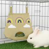 Maxbell Small Animal Feeding Bag Pouch Hanging Pouch Hay Feeder for Hamsters Rabbits