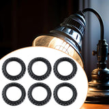 Maxbell E26 Light Socket Collar Rings Accs Lamp Shade Collar Rings for Hotel Bedroom 6pcs