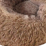 Maxbell Cat Bed Long Plush PP Cotton Winter Washable 70 cm Diameter Doughnut Cushion