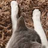 Maxbell Cat Bed Long Plush PP Cotton Winter Washable 70 cm Diameter Doughnut Cushion