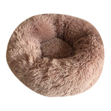 Maxbell Cat Bed Long Plush PP Cotton Winter Washable 70 cm Diameter Doughnut Cushion