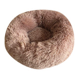 Maxbell Cat Bed Long Plush PP Cotton Winter Washable 70 cm Diameter Doughnut Cushion