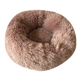 Maxbell Cat Bed Long Plush PP Cotton Winter Washable 70 cm Diameter Doughnut Cushion