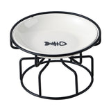 Maxbell Iron Stand for Cat Dish Elevated Cat Bowl Stand for Small Dogs Travel Indoor