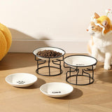 Maxbell Iron Stand for Cat Dish Elevated Cat Bowl Stand for Small Dogs Travel Indoor