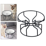 Maxbell Iron Stand for Cat Dish Elevated Cat Bowl Stand for Small Dogs Travel Indoor