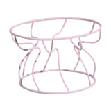Maxbell Pet Feeding Bowl Rack Round Iron Drinking Pet Supplies Raised Cat Bowl Stand Pink