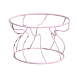 Maxbell Pet Feeding Bowl Rack Round Iron Drinking Pet Supplies Raised Cat Bowl Stand Pink