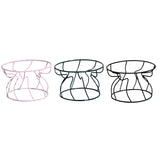 Maxbell Pet Feeding Bowl Rack Round Iron Drinking Pet Supplies Raised Cat Bowl Stand Pink