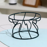 Maxbell Pet Feeding Bowl Rack Round Iron Drinking Pet Supplies Raised Cat Bowl Stand Green
