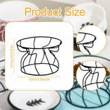 Maxbell Pet Feeding Bowl Rack Round Iron Drinking Pet Supplies Raised Cat Bowl Stand Black