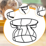 Maxbell Pet Feeding Bowl Rack Round Iron Drinking Pet Supplies Raised Cat Bowl Stand Black