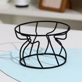 Maxbell Pet Feeding Bowl Rack Round Iron Drinking Pet Supplies Raised Cat Bowl Stand Black