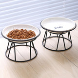 Maxbell Elevated Cat Bowl Stand Only Iron Round Raised Dog Food and Water Bowl Stand