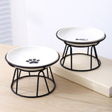Maxbell Elevated Cat Bowl Stand Only Iron Round Raised Dog Food and Water Bowl Stand