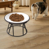 Maxbell Elevated Cat Bowl Stand Only Iron Round Raised Dog Food and Water Bowl Stand