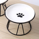 Maxbell Elevated Cat Bowl Stand Only Iron Round Raised Dog Food and Water Bowl Stand