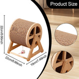Maxbell Cat Scratcher Pet Enrichment Toy Stable Claw Scratcher for Puppy Indoor Cats Wood color