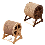 Maxbell Cat Scratcher Pet Enrichment Toy Stable Claw Scratcher for Puppy Indoor Cats Wood color