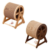 Maxbell Cat Scratcher Pet Enrichment Toy Stable Claw Scratcher for Puppy Indoor Cats Wood color