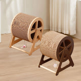 Maxbell Cat Scratcher Pet Enrichment Toy Stable Claw Scratcher for Puppy Indoor Cats Wood color
