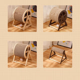 Maxbell Cat Scratcher Pet Enrichment Toy Stable Claw Scratcher for Puppy Indoor Cats Wood color