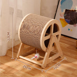 Maxbell Cat Scratcher Pet Enrichment Toy Stable Claw Scratcher for Puppy Indoor Cats Wood color