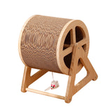 Maxbell Cat Scratcher Pet Enrichment Toy Stable Claw Scratcher for Puppy Indoor Cats Wood color