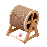 Maxbell Cat Scratcher Pet Enrichment Toy Stable Claw Scratcher for Puppy Indoor Cats Wood color