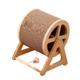 Maxbell Cat Scratcher Pet Enrichment Toy Stable Claw Scratcher for Puppy Indoor Cats Wood color