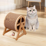 Maxbell Cat Scratcher Pet Enrichment Toy Stable Claw Scratcher for Puppy Indoor Cats Wood color