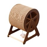 Maxbell Cat Scratcher Pet Enrichment Toy Stable Claw Scratcher for Puppy Indoor Cats Dark Brown color