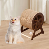 Maxbell Cat Scratcher Pet Enrichment Toy Stable Claw Scratcher for Puppy Indoor Cats Dark Brown color