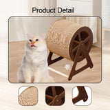Maxbell Cat Scratcher Pet Enrichment Toy Stable Claw Scratcher for Puppy Indoor Cats Dark Brown color