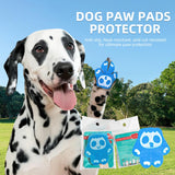 Maxbell 8Pcs Dog Paw Protector Pads Dog Feet Stickers with Strong Traction Anti Slip Blue S
