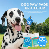 Maxbell 8Pcs Dog Paw Protector Pads Dog Feet Stickers with Strong Traction Anti Slip Blue L