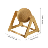 Maxbell Scratching Ball Stable Wood Base Pet Scratcher Toy for Chinchillas Home Cats 20cmx17cmx22cm