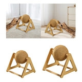 Maxbell Scratching Ball Stable Wood Base Pet Scratcher Toy for Chinchillas Home Cats 20cmx17cmx22cm