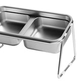 Maxbell Elevated Cat Bowl Stainless Steel Raised Cat Water Bowl for Small Dogs Puppy